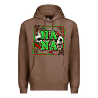 Chestnut soccer nana with leopard Premium Hoodie - Zillion Design Studio