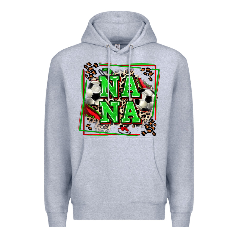 Soccer Nana With Leopard Premium Hoodie by Zillion Design Studio | Teevron
