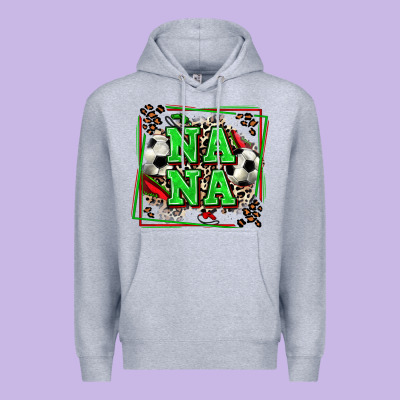 Soccer Nana With Leopard Premium Hoodie Designed By Zillion Design Studio
