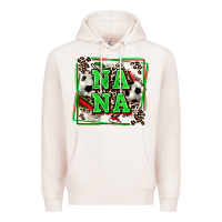 Pale Pink soccer nana with leopard Premium Hoodie - Zillion Design Studio