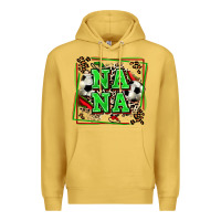 Antique Gold soccer nana with leopard Premium Hoodie - Zillion Design Studio