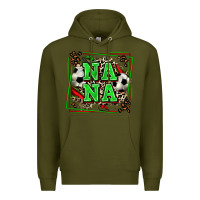 Army Green soccer nana with leopard Premium Hoodie - Zillion Design Studio