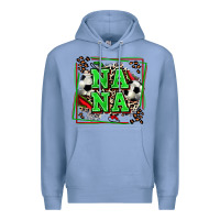 Colony Blue soccer nana with leopard Premium Hoodie - Zillion Design Studio