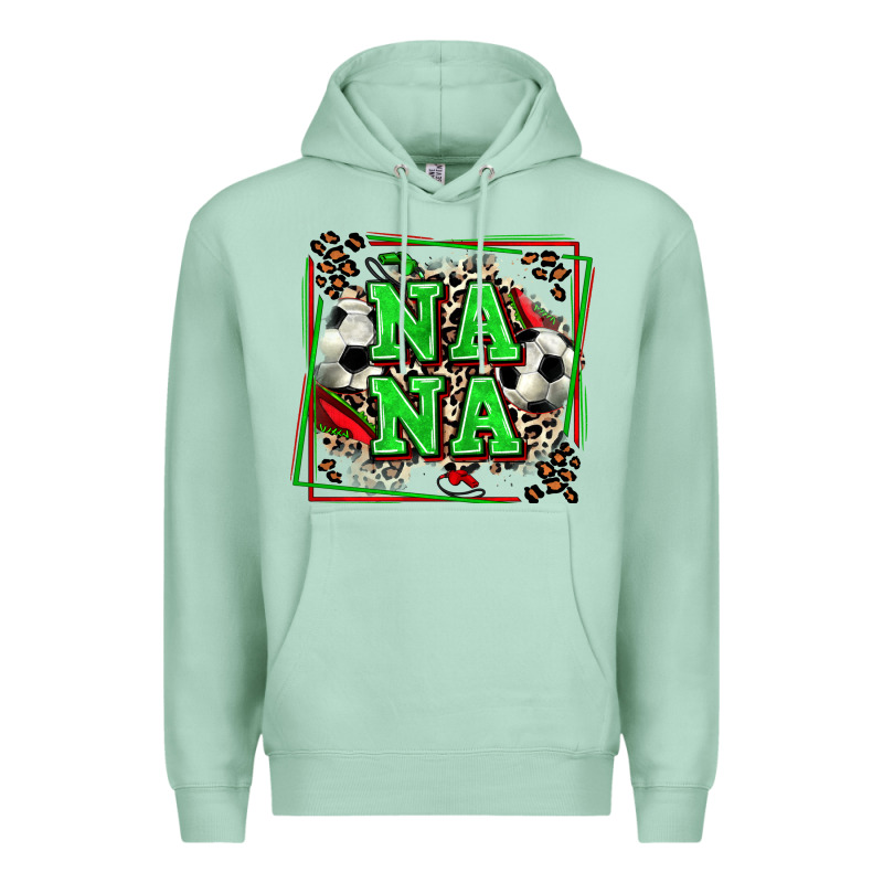 Soccer Nana With Leopard Premium Hoodie by Zillion Design Studio | Teevron