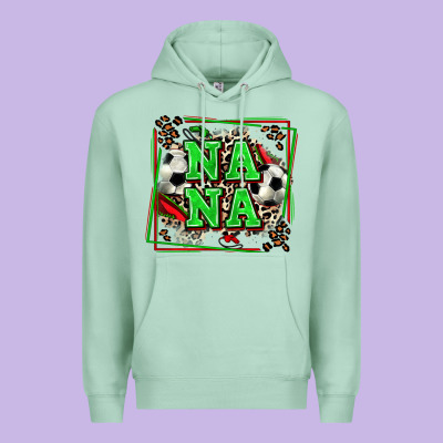 Soccer Nana With Leopard Premium Hoodie Designed By Zillion Design Studio