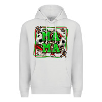 Dove Grey soccer mama with leopard Premium Hoodie - Zillion Design Studio