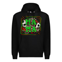 Black soccer mama with leopard Premium Hoodie - Zillion Design Studio