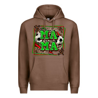 Chestnut soccer mama with leopard Premium Hoodie - Zillion Design Studio
