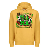 Mustard soccer mama with leopard Premium Hoodie - Zillion Design Studio