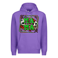 Purple soccer mama with leopard Premium Hoodie - Zillion Design Studio