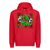 Red soccer mama with leopard Premium Hoodie - Zillion Design Studio