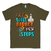 Army Green God Will Direct Your Steps Classic Tee - BundleAndBundleShop