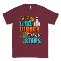 Burgundy God Will Direct Your Steps Classic Tee - BundleAndBundleShop