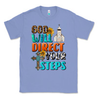 Colony Blue God Will Direct Your Steps Classic Tee - BundleAndBundleShop