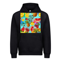 Black fruits tie dye seamless pattern Urban Hoodie - Zillion Design Studio
