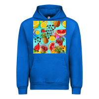 Cobalt fruits tie dye seamless pattern Urban Hoodie - Zillion Design Studio
