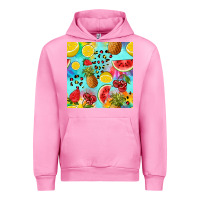 Fuchsia Pink fruits tie dye seamless pattern Urban Hoodie - Zillion Design Studio