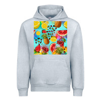 Heather Grey fruits tie dye seamless pattern Urban Hoodie - Zillion Design Studio