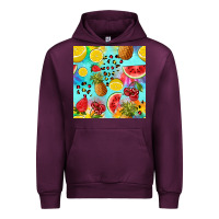 Mauve Wine fruits tie dye seamless pattern Urban Hoodie - Zillion Design Studio