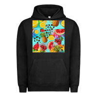 Pigment Black fruits tie dye seamless pattern Urban Hoodie - Zillion Design Studio
