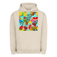 Pigment French Oak fruits tie dye seamless pattern Urban Hoodie - Zillion Design Studio