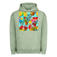 Pigment Oil Green fruits tie dye seamless pattern Urban Hoodie - Zillion Design Studio
