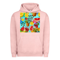 Pigment Salmon fruits tie dye seamless pattern Urban Hoodie - Zillion Design Studio