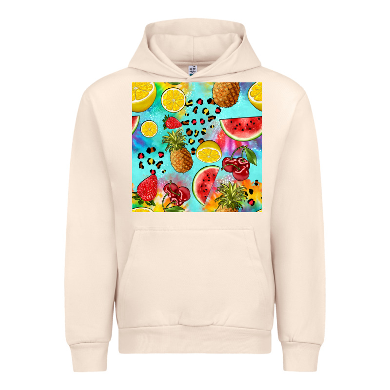 Fruits Tie Dye Seamless Pattern Urban Hoodie by Zillion Design Studio | Teevron