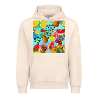 Sandshell fruits tie dye seamless pattern Urban Hoodie - Zillion Design Studio