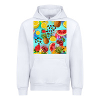 White fruits tie dye seamless pattern Urban Hoodie - Zillion Design Studio