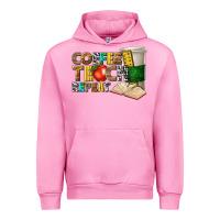 Fuchsia Pink coffee teach repeat Urban Hoodie - texasbilliewilder
