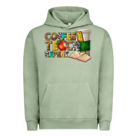 Pigment Oil Green coffee teach repeat Urban Hoodie - texasbilliewilder