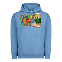 Pigment Pebble Blue coffee teach repeat Urban Hoodie - texasbilliewilder