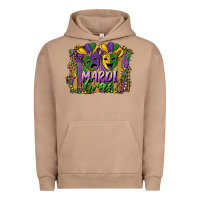 Pigment Burro mardi gras mask with leopard background Urban Hoodie - RanaPortraitStore