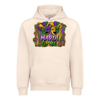 Sandshell mardi gras mask with leopard background Urban Hoodie - RanaPortraitStore