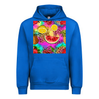 Cobalt fruits leopard tie dye seamless pattern Urban Hoodie - Zillion Design Studio