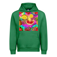 Emerald fruits leopard tie dye seamless pattern Urban Hoodie - Zillion Design Studio