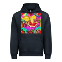 Navy fruits leopard tie dye seamless pattern Urban Hoodie - Zillion Design Studio