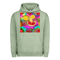 Pigment Oil Green fruits leopard tie dye seamless pattern Urban Hoodie - Zillion Design Studio