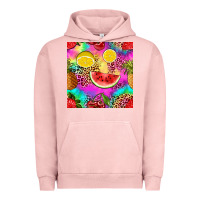 Pigment Salmon fruits leopard tie dye seamless pattern Urban Hoodie - Zillion Design Studio
