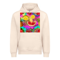 Sandshell fruits leopard tie dye seamless pattern Urban Hoodie - Zillion Design Studio