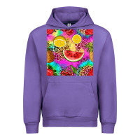 Tulip fruits leopard tie dye seamless pattern Urban Hoodie - Zillion Design Studio