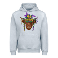 Mardi Gras Mask Highland Cow Urban Hoodie | Teevron