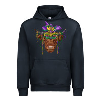 Navy mardi gras mask highland cow Urban Hoodie - RanaPortraitStore