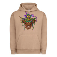 Pigment Burro mardi gras mask highland cow Urban Hoodie - RanaPortraitStore