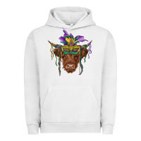 Pigment Lunar Rock mardi gras mask highland cow Urban Hoodie - RanaPortraitStore