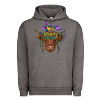 Pigment Tornado mardi gras mask highland cow Urban Hoodie - RanaPortraitStore