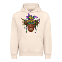 Sandshell mardi gras mask highland cow Urban Hoodie - RanaPortraitStore