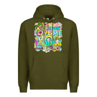Army Green he dont love me like tequila does Premium Hoodie - texasbilliewilder