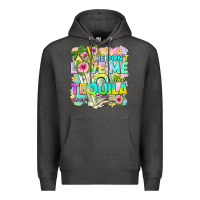 Charcoal Heather he dont love me like tequila does Premium Hoodie - texasbilliewilder